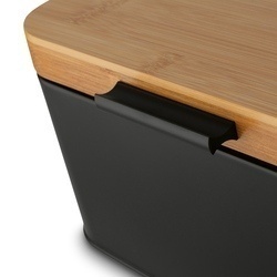 Chlebak stalowy Konighoffer Capri 30,5 x 18 x 14 cm czarny