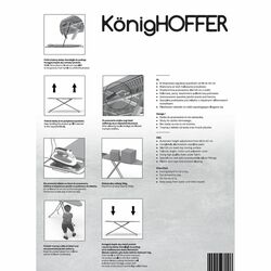 Deska do prasowania składana Konighoffer Piórka 38 x 120 cm