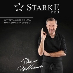 Zestaw garnków na indukcję Starke Pro Texture Grey 10 elementów i 4 noże Toshiro