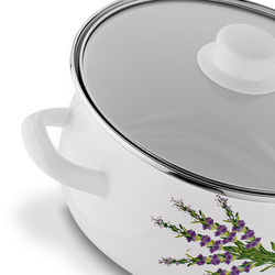 Garnek emaliowany Tadar Lawenda 3 l