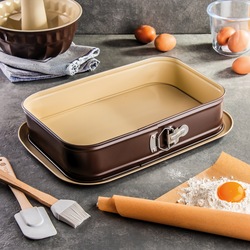 Forma prostokątna z podstawą i powłoką ceramiczną Tadar 35,5 x 24,5 x 8 cm