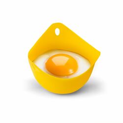 Formy silikonowe do gotowania jajek w koszulce Tadar Silico 4 sztuki żółte