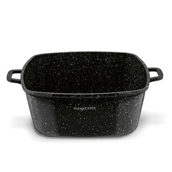 Garnek ceramiczny Konighoffer Kingstone 28 cm kwadratowy z aromatyzerem i 2 nakładki