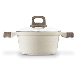 Garnek z powłoką ceramiczną na indukcję Konighoffer Rosti 20 cm 2,5 l kremowy
