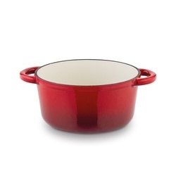 Gęsiarka żeliwna brytfanna emaliowana Konighoffer 2,8 l 21 x 10,5 cm okrągła czerwona
