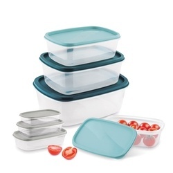 Komplet 21 pojemników na żywność Tadar Pilado okrągłe kwadratowe prostokątne