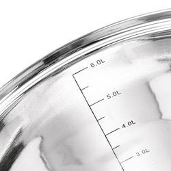 Komplet garnków prostych ze stali nierdzewnej z pokrywkami Tadar 6 elementów 4 l, 6,5 l, 8 l