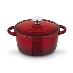 Komplet naczyń żeliwnych 5 elementów 2 garnki i patelnia Konighoffer czerwone