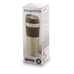Kubek termiczny Konighoffer Nevis 450 ml kremowy
