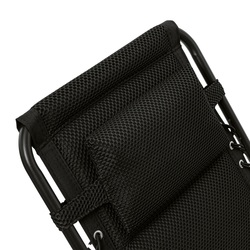 Leżak ogrodowy plażowy grawitacyjny Tadar Black 63 x 160 x 80 cm