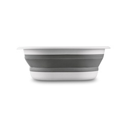 Miska plastikowa składana Tadar Silico 29 cm kwadratowa szara