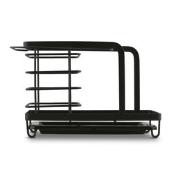 Organizer do zlewu druciany Tadar Trendy 23,5 x 13,5 x 15 cm czarny