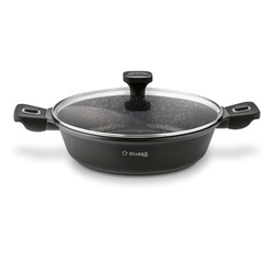 Patelnia marmurowa na indukcję krótkie uchwyty Starke Pro Svart Marble 28 cm