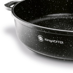 Patelnia na indukcję głęboka krótkie uchwyty Konighoffer Pollo Black 28 x 7 cm