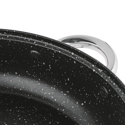 Patelnia na indukcję non-stick ze stali nierdzewnej krótkie uchwyty Konighoffer Bari Silver 28 cm