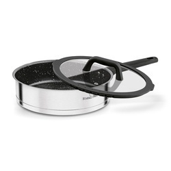 Patelnia nierdzewna non-stick z pokrywką Starke Pro Rigor 24 cm