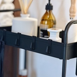 Regał uniwersalny organizer Tadar 2 poziomy 40 x 39,5 x 22 cm czarny