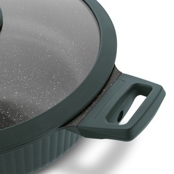 Patelnia marmurowa z pokrywką krótkie uchwyty Starke Pro Eridan 28 cm 