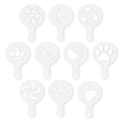 Szablony do kawy, tortów i dekoracji ciasta Tadar 10 sztuk