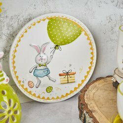 Talerz ceramiczny Tadar Wielkanoc Bunny okrągły 24 x 2,8 cm