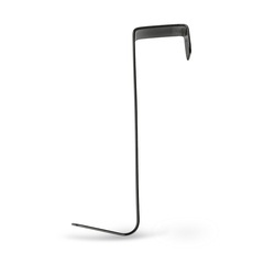 Wieszak na drzwi metalowy Tadar 8 x 2,5 cm czarny 2 sztuki