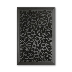 Wycieraczka pod drzwi wejściowa Tadar Listki 40 x 60 cm czarna