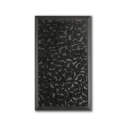 Wycieraczka pod drzwi wejściowa Tadar Listki 45 x 75 cm czarna