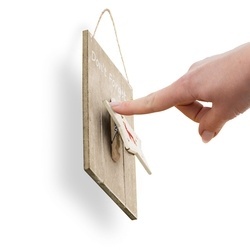 Zawieszka ścienna bożonarodzeniowa Tadar Dont Forget 10 x 2 x 13,5 cm beżowa