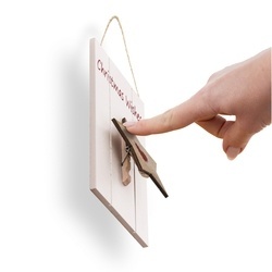 Zawieszka ścienna bożonarodzeniowa Tadar Wishes 10 x 2 x 13,5 cm biała