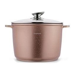 Zestaw 2 garnków na indukcję wysokich Konighoffer Pollo Rose Gold 6,8 l 10 l i 4 nakładki