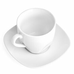 Filiżanki do kawy porcelanowe ze spodkami Tadar 24 elementy białe 