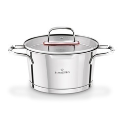 Zestaw garnków nierdzewnych z pokrywkami Starke Pro Speziale 8 elementów