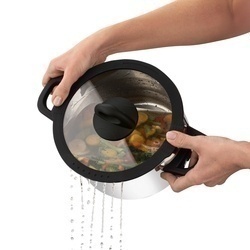 Zestaw garnków nierdzewnych z pokrywkami Starke Pro Sante 8 elementów i komplet 6 szklanek Sue 400 ml z podkładkami