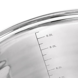 Zestaw garnków prostych ze stali nierdzewnej z pokrywkami Tadar 6 elementów 6,5 l, 8 l, 10 l