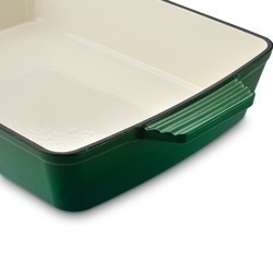 Brytfanna żeliwna emaliowana Konighoffer 39 x 23 x 7 cm zielona