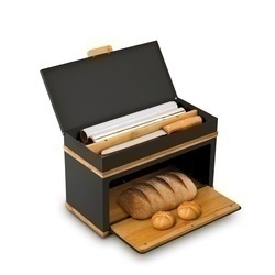 Chlebak stalowy dwupoziomowy Konighoffer Artesano 38 x 18 x 23 cm czarny