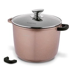 Garnek na indukcję wysoki Konighoffer Pollo Rose Gold 6,8 l i 2 nakładki