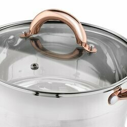 Garnek na indukcję ze stali nierdzewnej Konighoffer Faro Copper 9,2 l