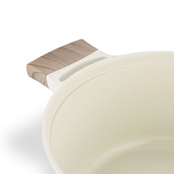 Garnek z powłoką ceramiczną na indukcję Konighoffer Rosti 24 cm 4,7 l kremowy