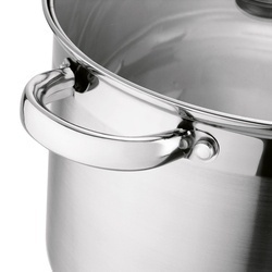 Komplet garnków prostych ze stali nierdzewnej z pokrywkami Tadar 6 elementów 4 l, 6,5 l, 8 l