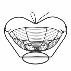 Koszyk na owoce Tadar Kołyska-Jabłko II 36 x 27 x 32 cm czarny