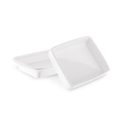 Maselniczka porcelanowa z pokrywką Tadar Ceramic 16,5 x 12 cm biała