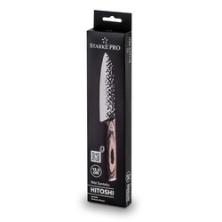 Nóż Santoku z twardej stali Starke Pro Hitoshi 12,5 cm