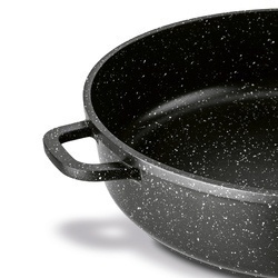 Patelnia na indukcję głęboka krótkie uchwyty Konighoffer Pollo Black 28 x 7 cm