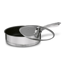 Patelnia na indukcję stalowa z pokrywką Konighoffer Petra 24 cm