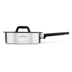 Patelnia nierdzewna non-stick z pokrywką Starke Pro Rigor 24 cm