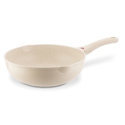 Patelnia WOK indukcyjna z pokrywką Konighoffer Creamy Marble 30 cm