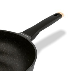 Patelnia WOK na indukcję z pokrywką Konighoffer Black Rose 30 cm