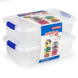 Pojemniki plastikowe do przechowywania Plastic Forte Minibox 8 x 12 x 7,6 cm 2 sztuki