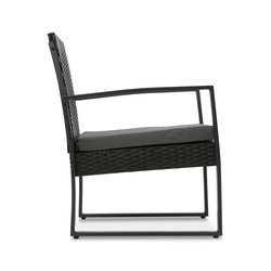 Stolik ze szklanym blatem i 2 fotele ogrodowe Tadar Madera